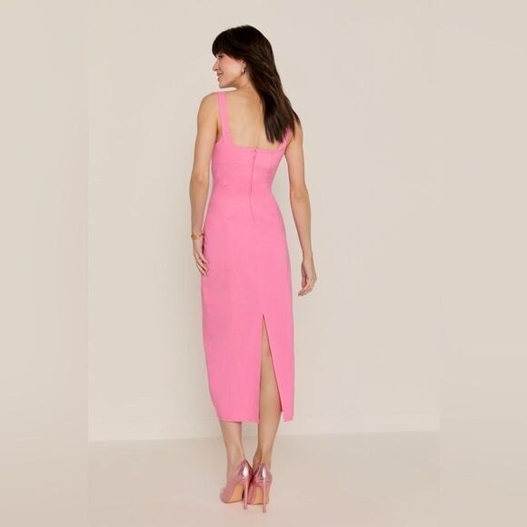 Francesca's Women's Miley Square Neck Midi Dress Size Medium - Picture 2 of 8